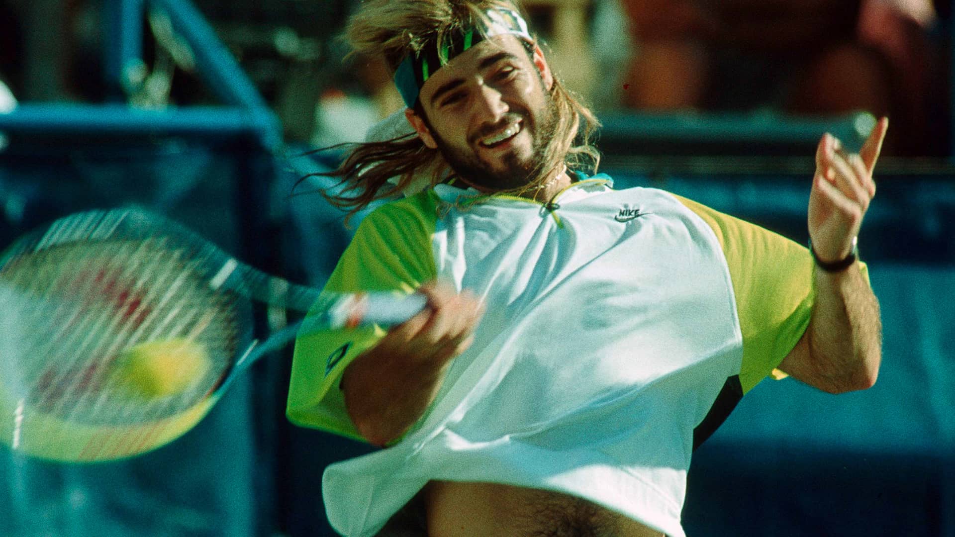 Andre Agassi at the 1990 US Open