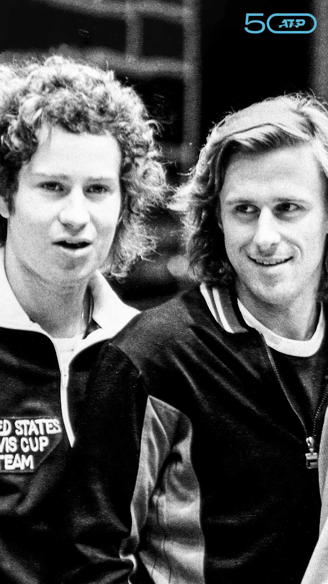 Bjorn Borg of Sweden returns a shot during a match at the Men's 1978
